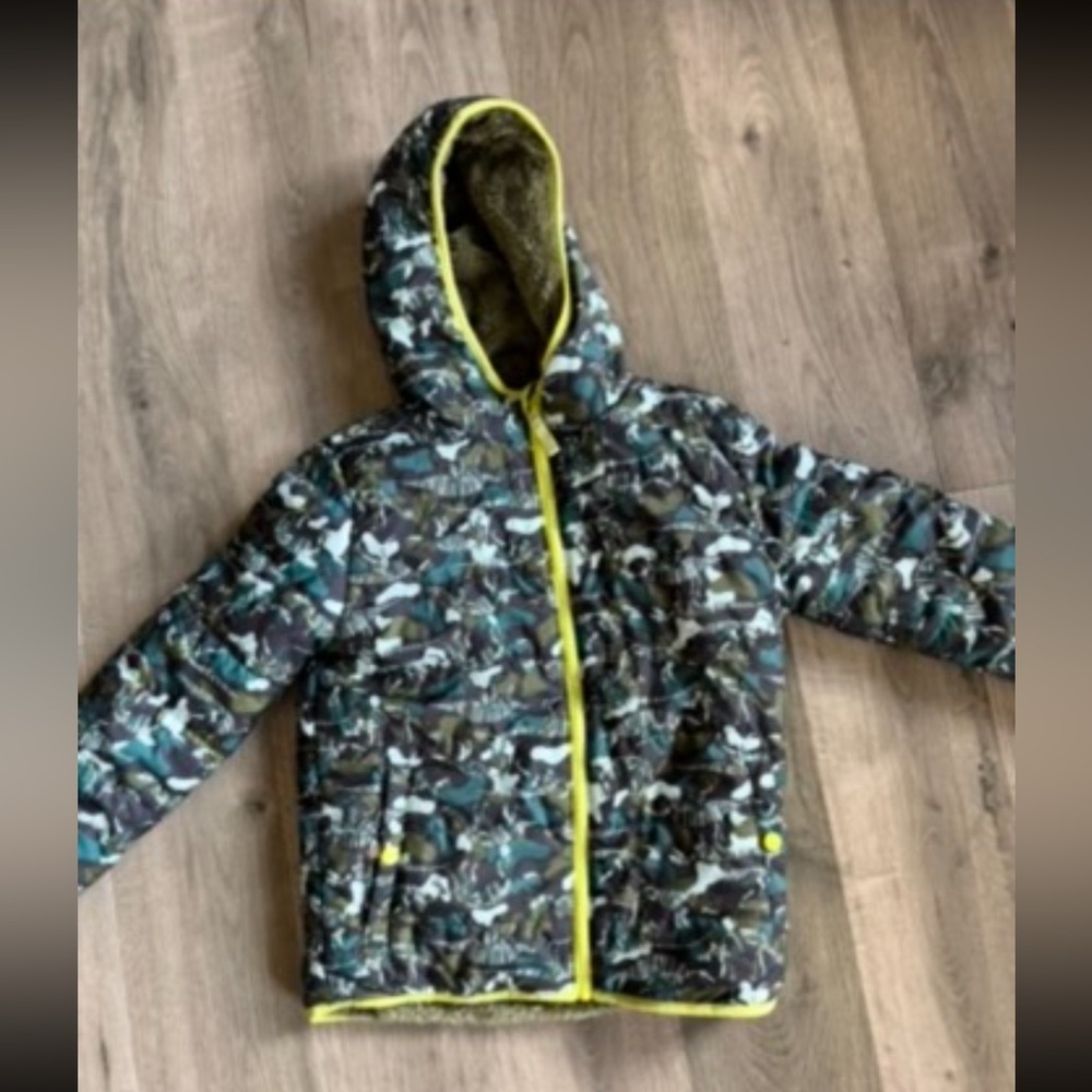 Boys Camouflage Hooded Jacket